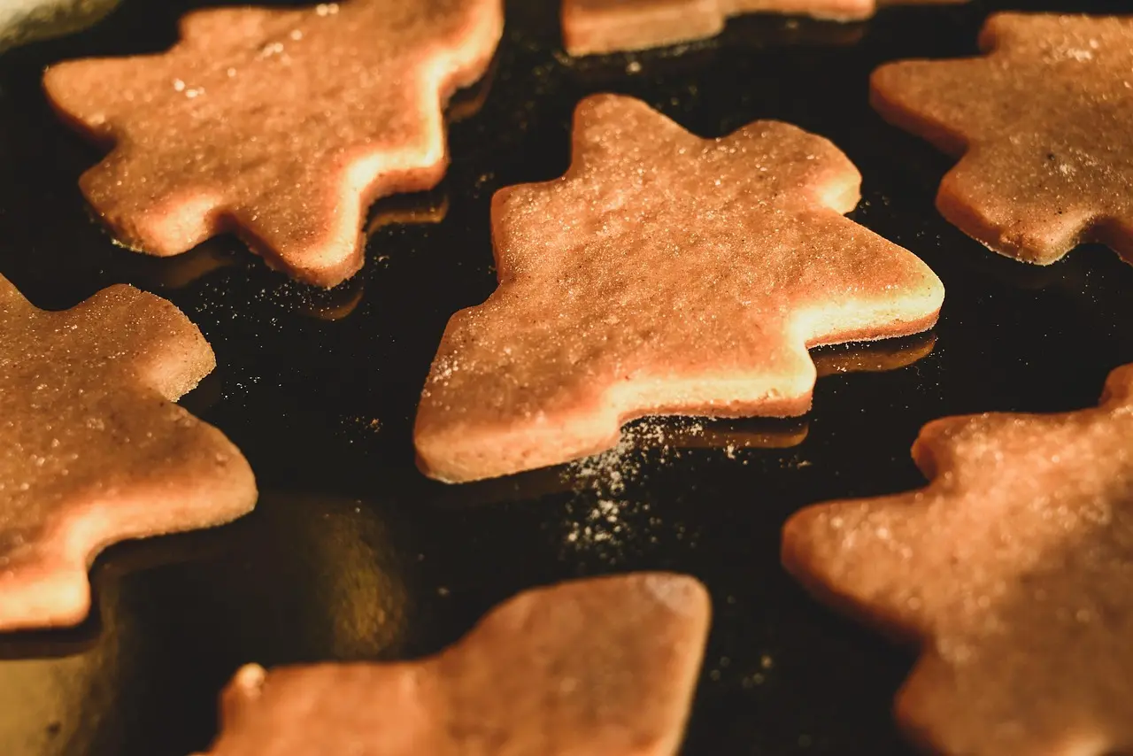 Julesmåkager på en bageplade